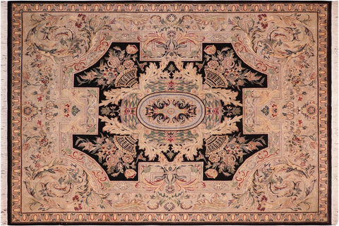 handmade Traditional Angola Black Gray Hand Knotted RECTANGLE 100% WOOL area rug 8x10