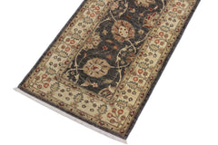 handmade Traditional Kafkaz Gray Beige Hand Knotted RUNNER 100% WOOL area rug 3' x 11'