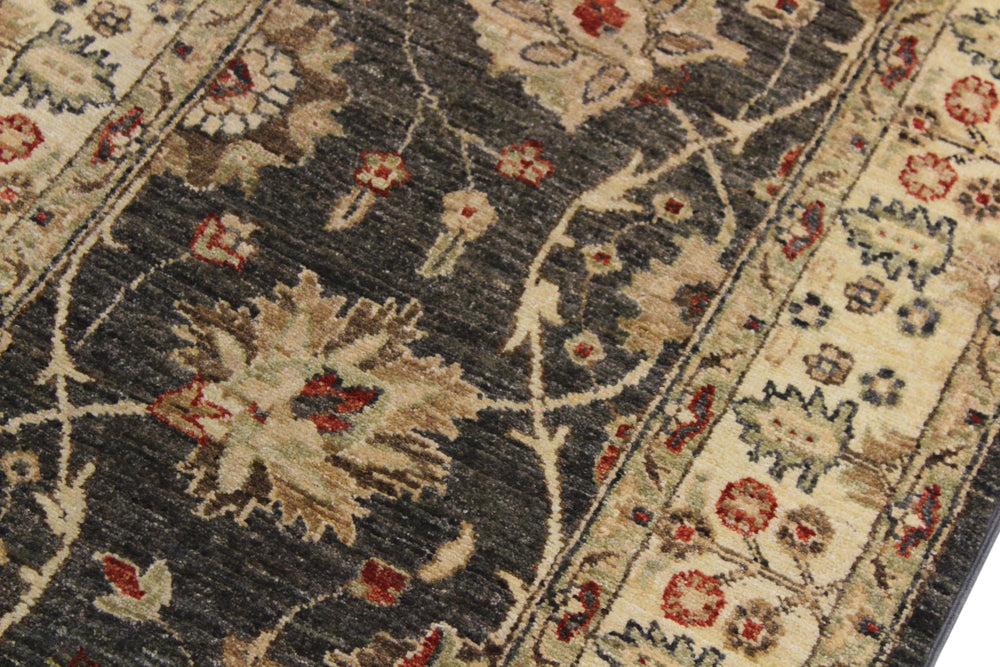 handmade Traditional Kafkaz Gray Beige Hand Knotted RUNNER 100% WOOL area rug 3' x 11'