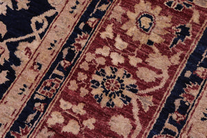 handmade Transitional Kafkaz Blue Red Hand Knotted SQUARE 100% WOOL area rug 8' x 8'