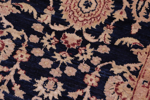 handmade Transitional Kafkaz Blue Red Hand Knotted SQUARE 100% WOOL area rug 8' x 8'