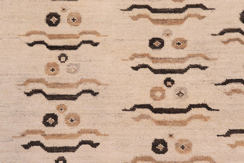 handmade Transitional Kafkaz Lt. Tan Lt. Tan Hand Knotted RECTANGLE 100% WOOL area rug 9' x 15'