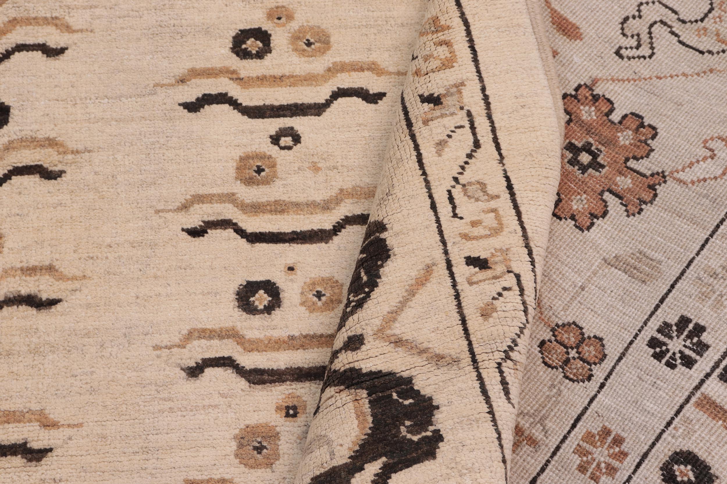 handmade Transitional Kafkaz Lt. Tan Lt. Tan Hand Knotted RECTANGLE 100% WOOL area rug 9' x 15'