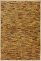 handmade Modern Gabbeh Beige Rust Hand Knotted RECTANGLE 100% WOOL area rug 4  x 6 
