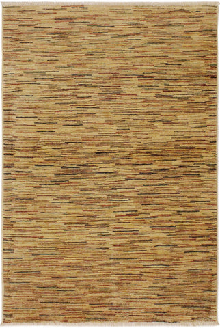 Shabby Chic Gabbeh Janee Beige/Rust Wool Rug - 3'10'' x 5'9''