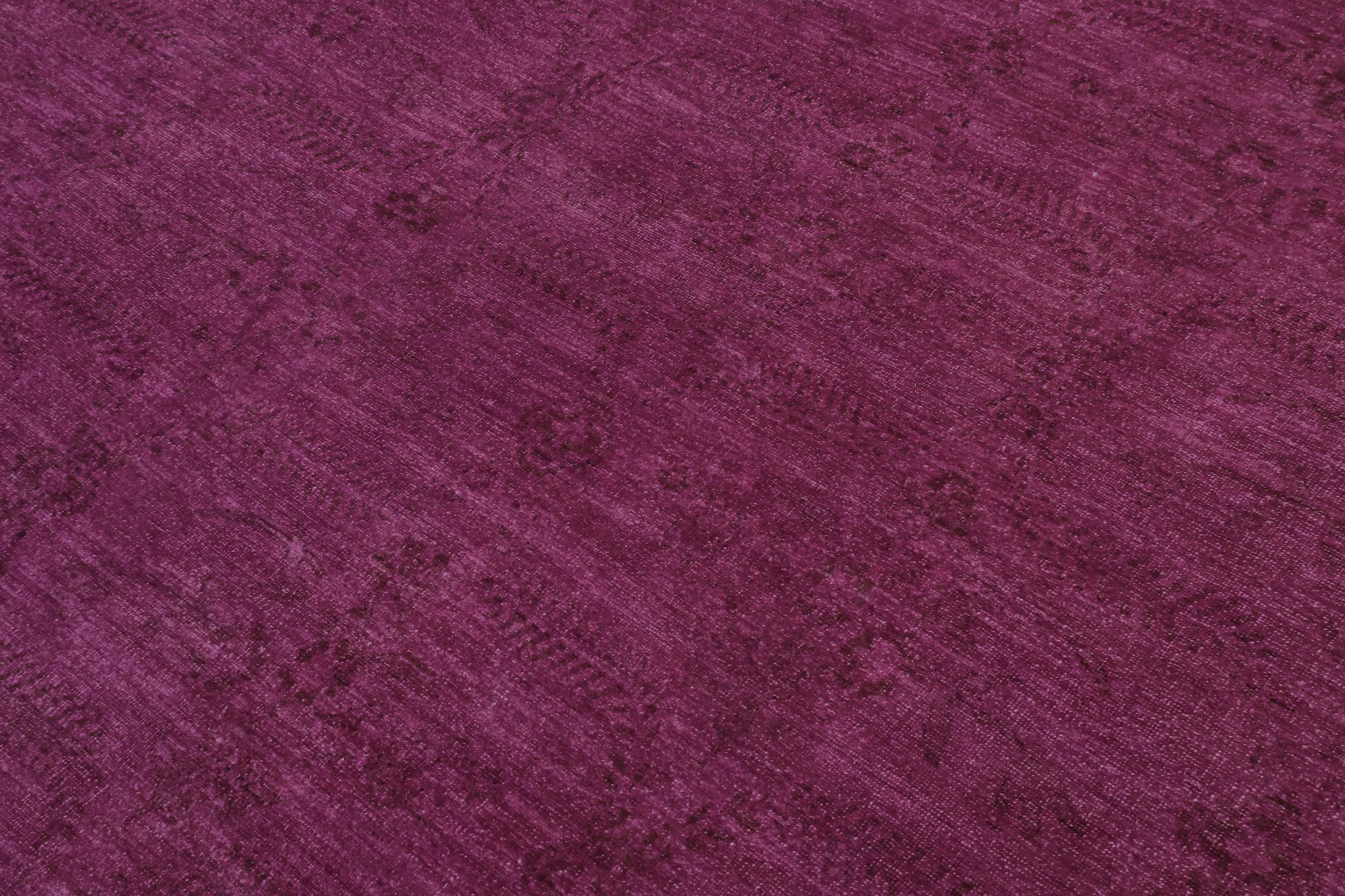 handmade Over Dyed Over Dyed Purple Purple Hand Knotted RECTANGLE 100% WOOL area rug 10' x 14'