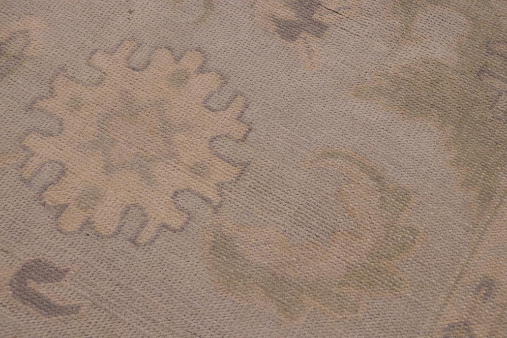 handmade Traditional Ziegler Gray Beige Hand Knotted RECTANGLE 100% WOOL area rug 9x12