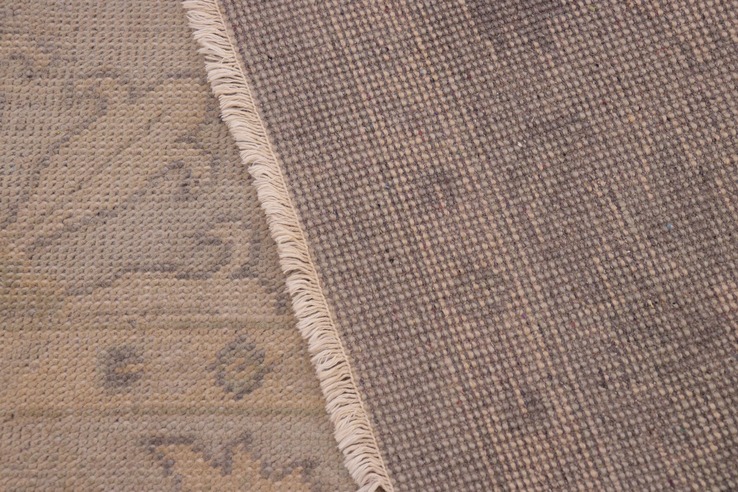 handmade Traditional Kafkaz Gray Beige Hand Knotted RECTANGLE 100% WOOL area rug 9' x 12'