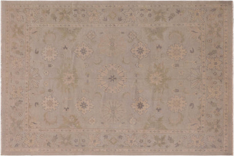 handmade Traditional Kafkaz Gray Beige Hand Knotted RECTANGLE 100% WOOL area rug 9' x 12'