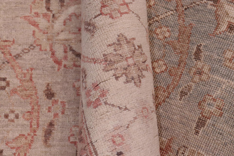 handmade Traditional Kafkaz Lt. Blue Ivory Hand Knotted SQUARE 100% WOOL area rug 6x6