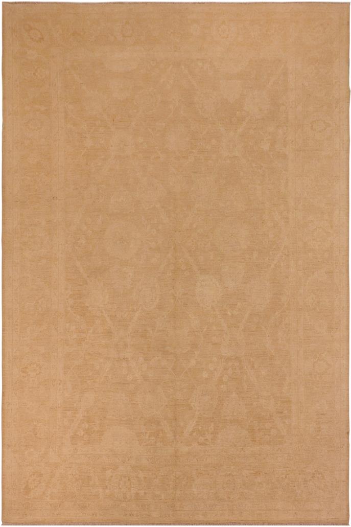 handmade Transitional Kafkaz Brown Tan Hand Knotted RECTANGLE 100% WOOL area rug 10 x 14