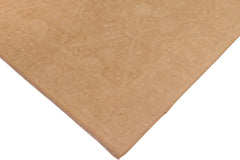 handmade Transitional Kafkaz Brown Tan Hand Knotted RECTANGLE 100% WOOL area rug 10 x 14