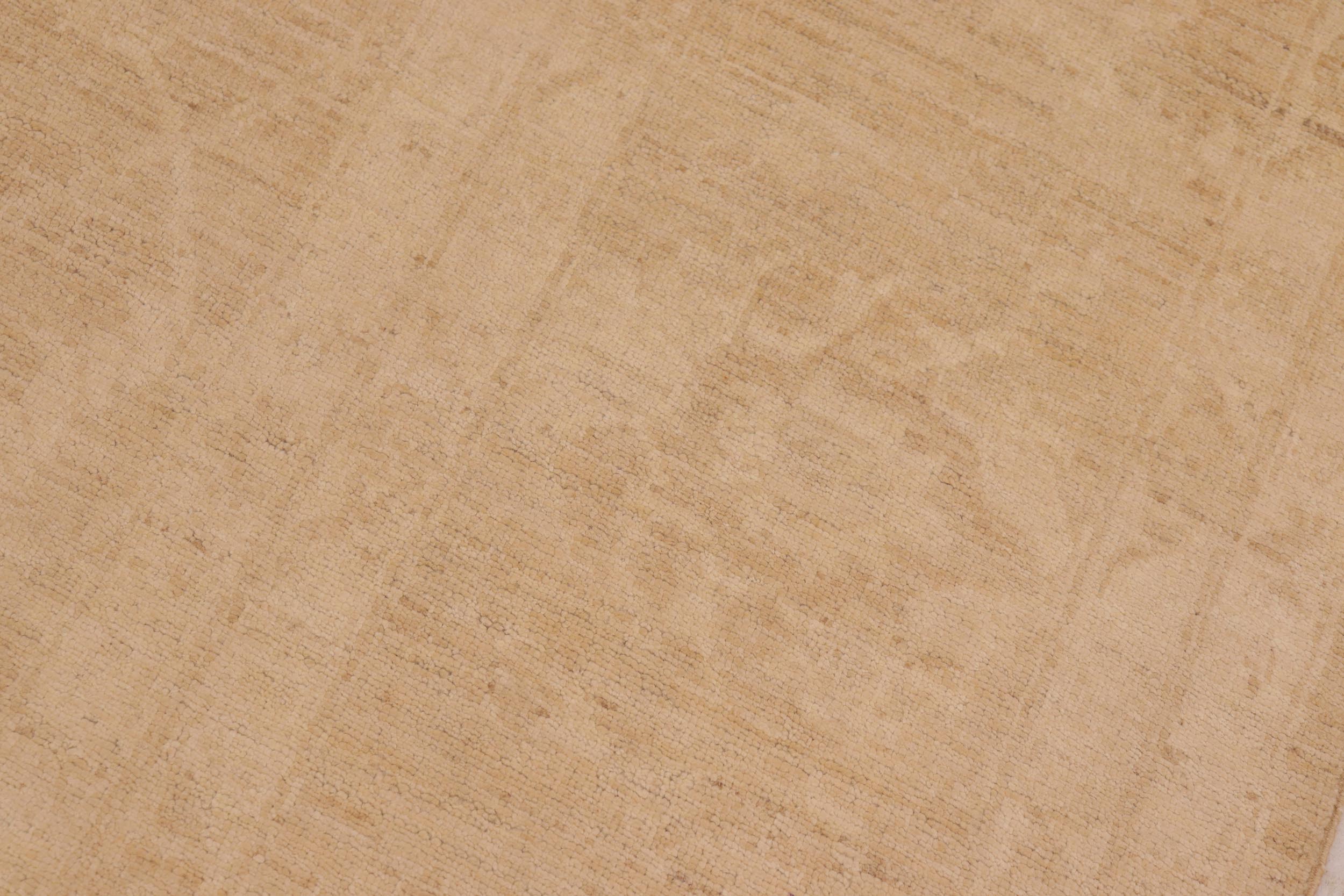handmade Modern Kafkaz Brown Tan Hand Knotted RECTANGLE 100% WOOL area rug 10' x 14'