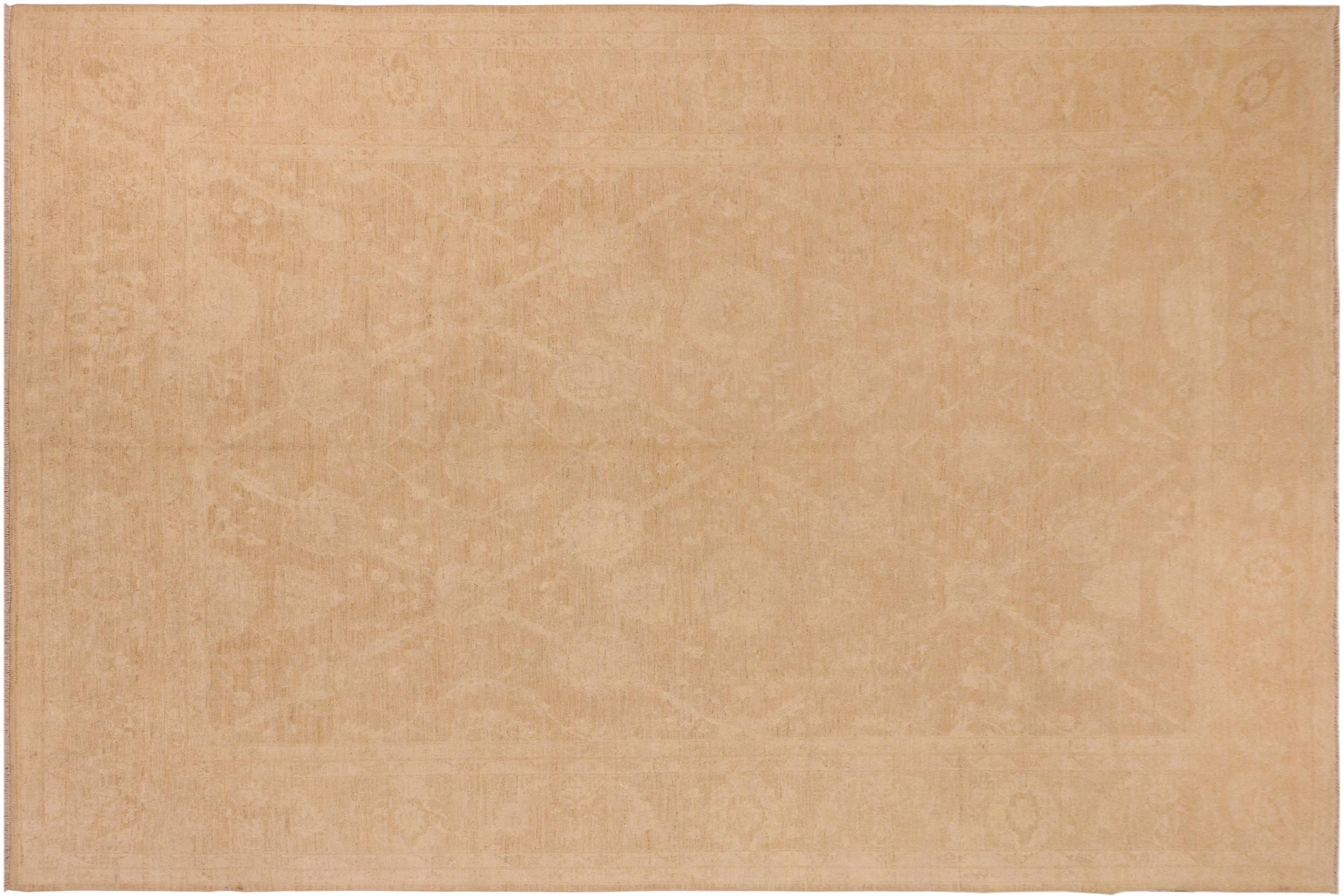 handmade Modern Kafkaz Brown Tan Hand Knotted RECTANGLE 100% WOOL area rug 10' x 14'