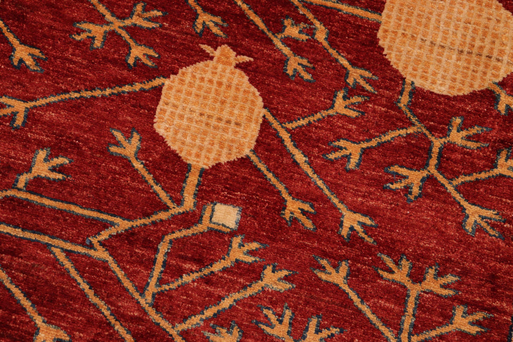 handmade Geometric Super Kazak Red Blue Hand Knotted RECTANGLE 100% WOOL area rug 7' x 10'