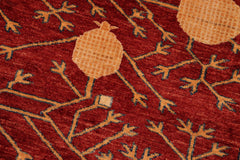 handmade Geometric Super Kazak Red Blue Hand Knotted RECTANGLE 100% WOOL area rug 7' x 10'