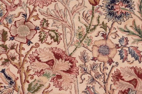 handmade Transitional Irfan Beige Blue Hand Knotted RECTANGLE 100% WOOL area rug 8x10