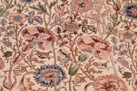 handmade Transitional Irfan Beige Blue Hand Knotted RECTANGLE 100% WOOL area rug 8x10