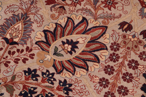 handmade Traditional Tabriz Gray Blue Hand Knotted RECTANGLE 100% WOOL area rug 8x10