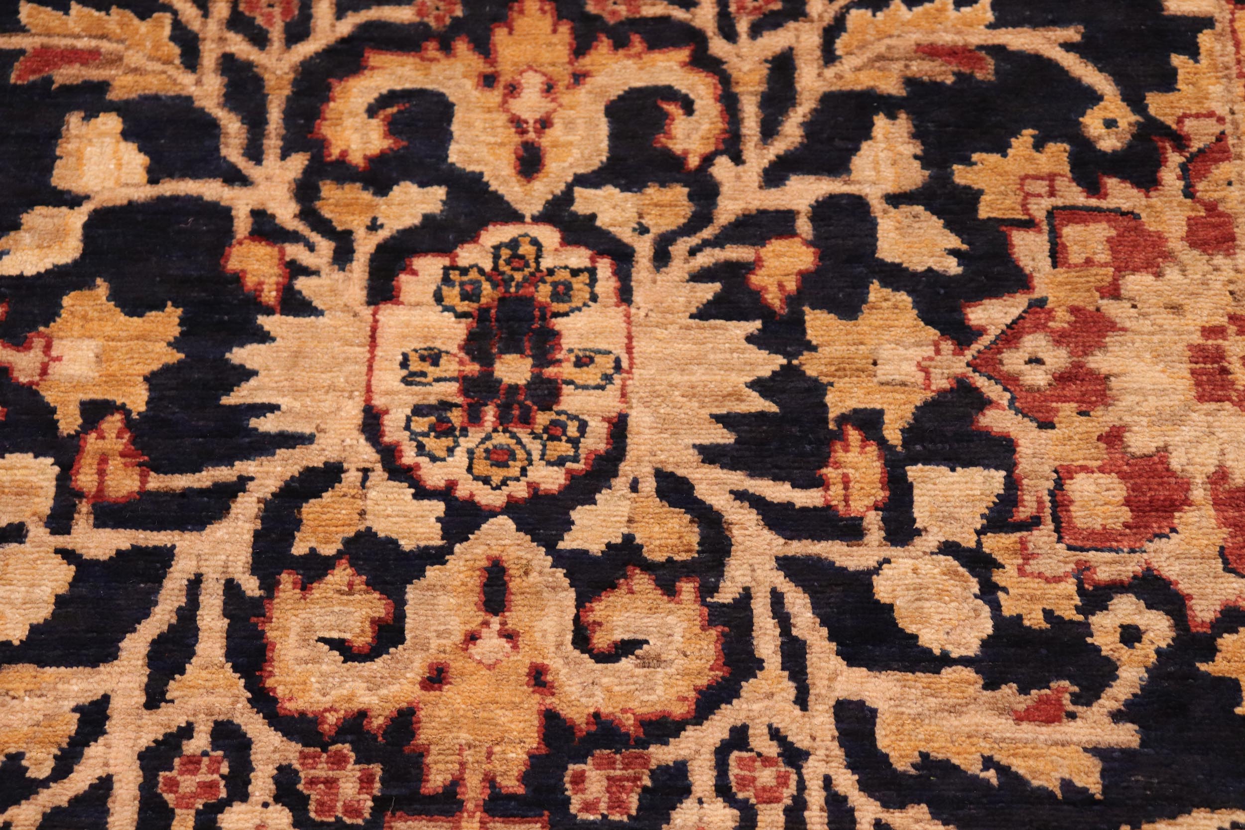 handmade Transitional Kafkaz Blue Rust Hand Knotted RECTANGLE 100% WOOL area rug 8' x 10'