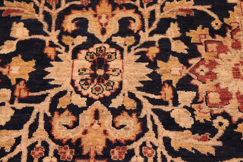 handmade Transitional Kafkaz Blue Rust Hand Knotted RECTANGLE 100% WOOL area rug 8' x 10'