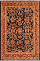 handmade Traditional Kafkaz Blue Rust Hand Knotted RECTANGLE 100% WOOL area rug 8 x 10