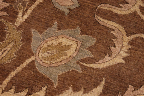 handmade Traditional Kafkaz Brown Gold Hand Knotted RECTANGLE 100% WOOL area rug 8x10