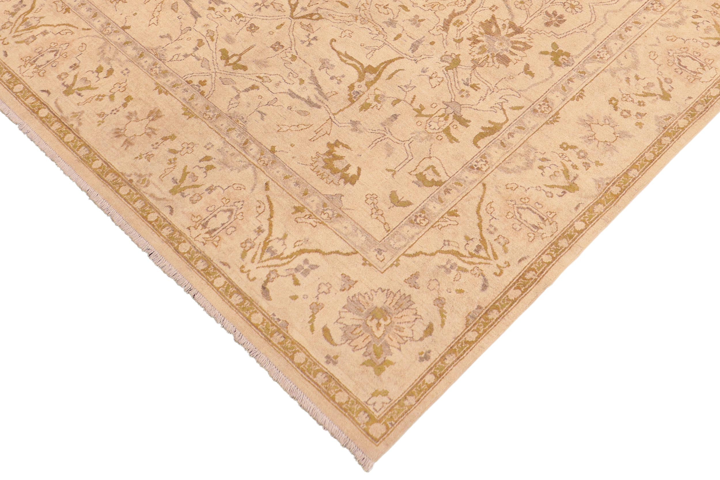 handmade Traditional Kafkaz Beige Gold Hand Knotted RECTANGLE 100% WOOL area rug 8x10