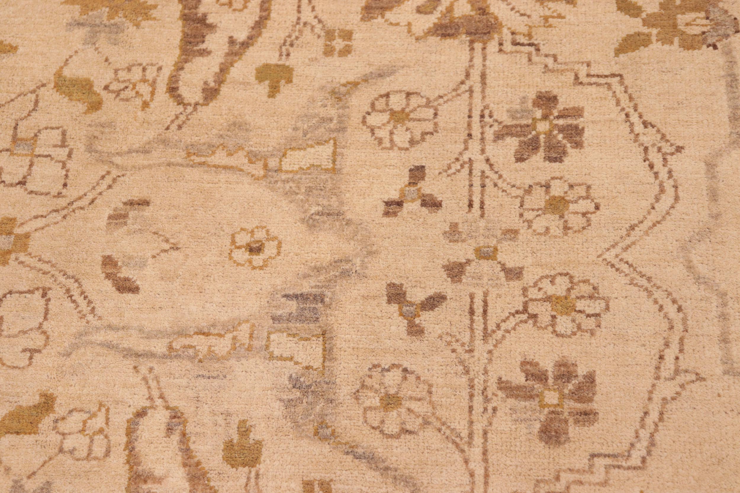 handmade Traditional Kafkaz Beige Gold Hand Knotted RECTANGLE 100% WOOL area rug 8x10