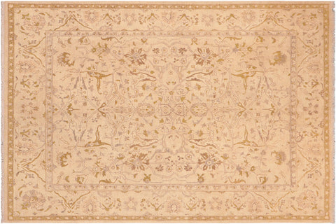 Classic Ziegler Wen Beige/Gold Hand Knotted Wool Rug - 7'11'' x 9'6''