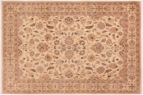 handmade Traditional Kafkaz Beige Green Hand Knotted RECTANGLE 100% WOOL area rug 8x10