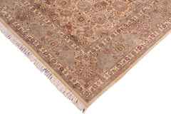 handmade Transitional Tabriz Beige Green Hand Knotted RECTANGLE 100% WOOL area rug 8x10