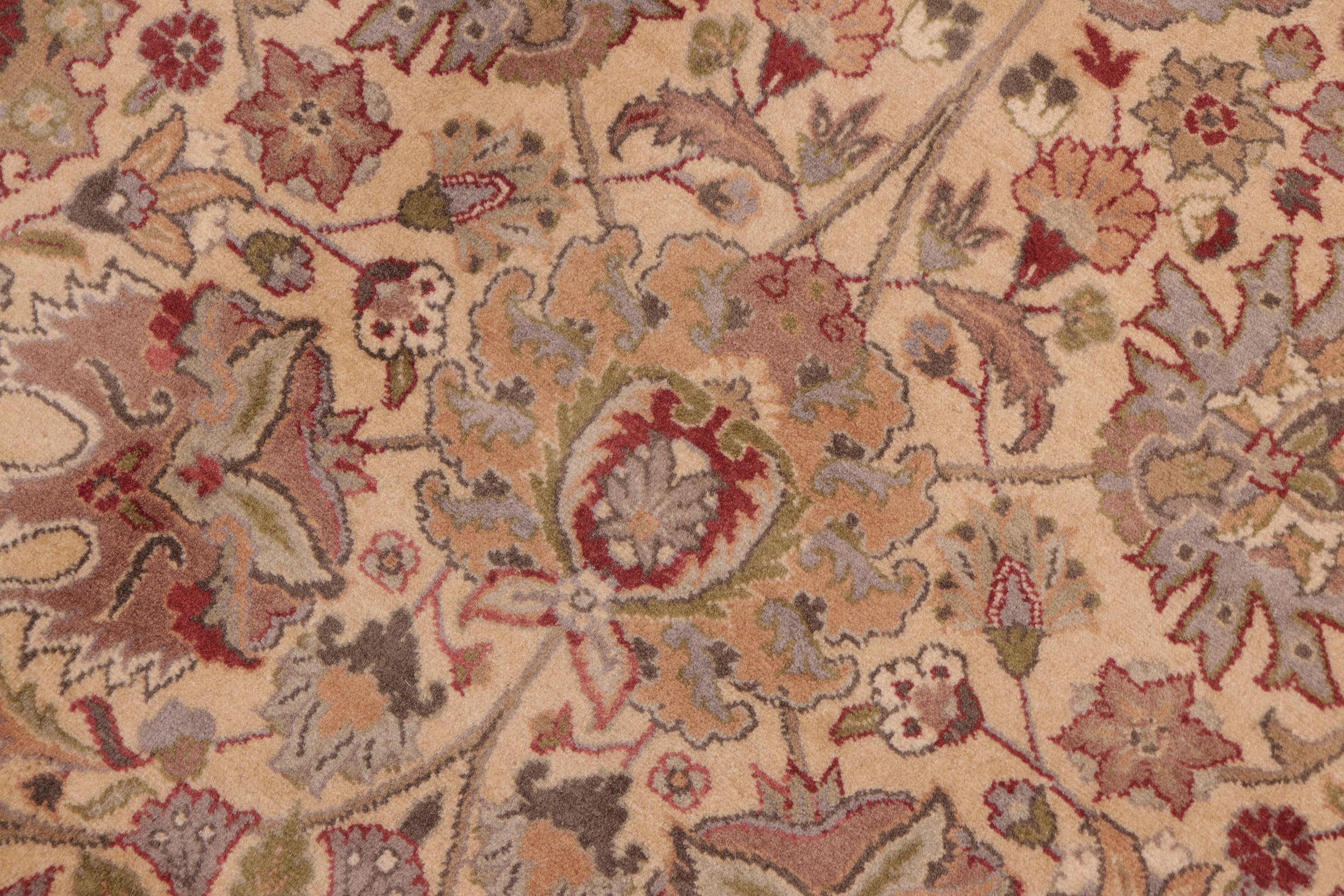 handmade Transitional Tabriz Beige Green Hand Knotted RECTANGLE 100% WOOL area rug 8x10