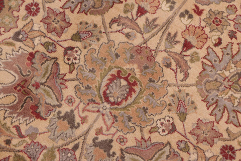 handmade Transitional Tabriz Beige Green Hand Knotted RECTANGLE 100% WOOL area rug 8x10