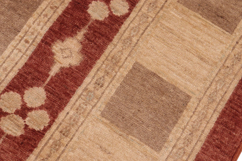 handmade Transitional Kafkaz Beige Rust Hand Knotted RECTANGLE 100% WOOL area rug 8' x 10'