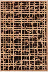 handmade Transitional Kafkaz Black Tan Hand Knotted RECTANGLE 100% WOOL area rug 8 x 10