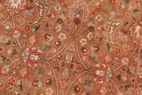 handmade Transitional Lahore Brown Green Hand Knotted RECTANGLE 100% WOOL area rug 8x11