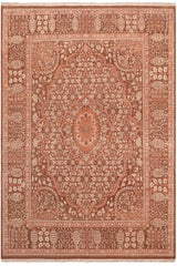 Traditional Tajdar Raguel Brown Brown Hand Knotted Area rugs 8 x 10