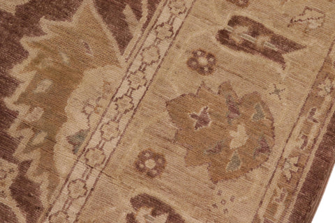 handmade Transitional Kafkaz Brown Tan Hand Knotted RECTANGLE 100% WOOL area rug 8' x 10'