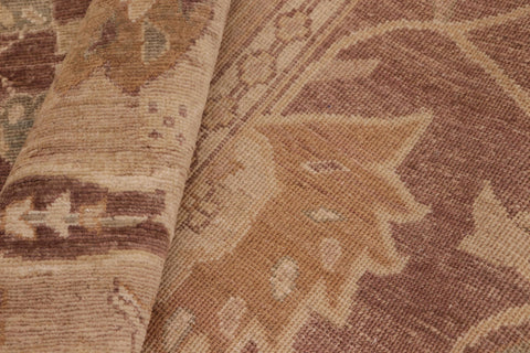 handmade Transitional Kafkaz Brown Tan Hand Knotted RECTANGLE 100% WOOL area rug 8' x 10'