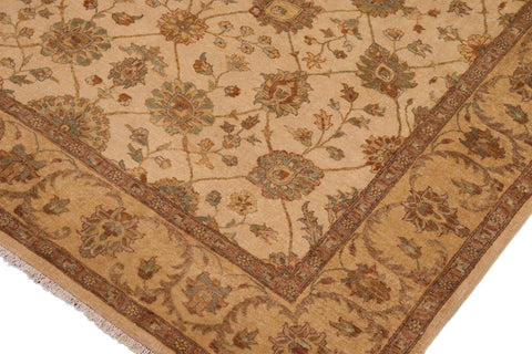 handmade Transitional Kafkaz Beige Beige Hand Knotted RECTANGLE 100% WOOL area rug 8' x 10'