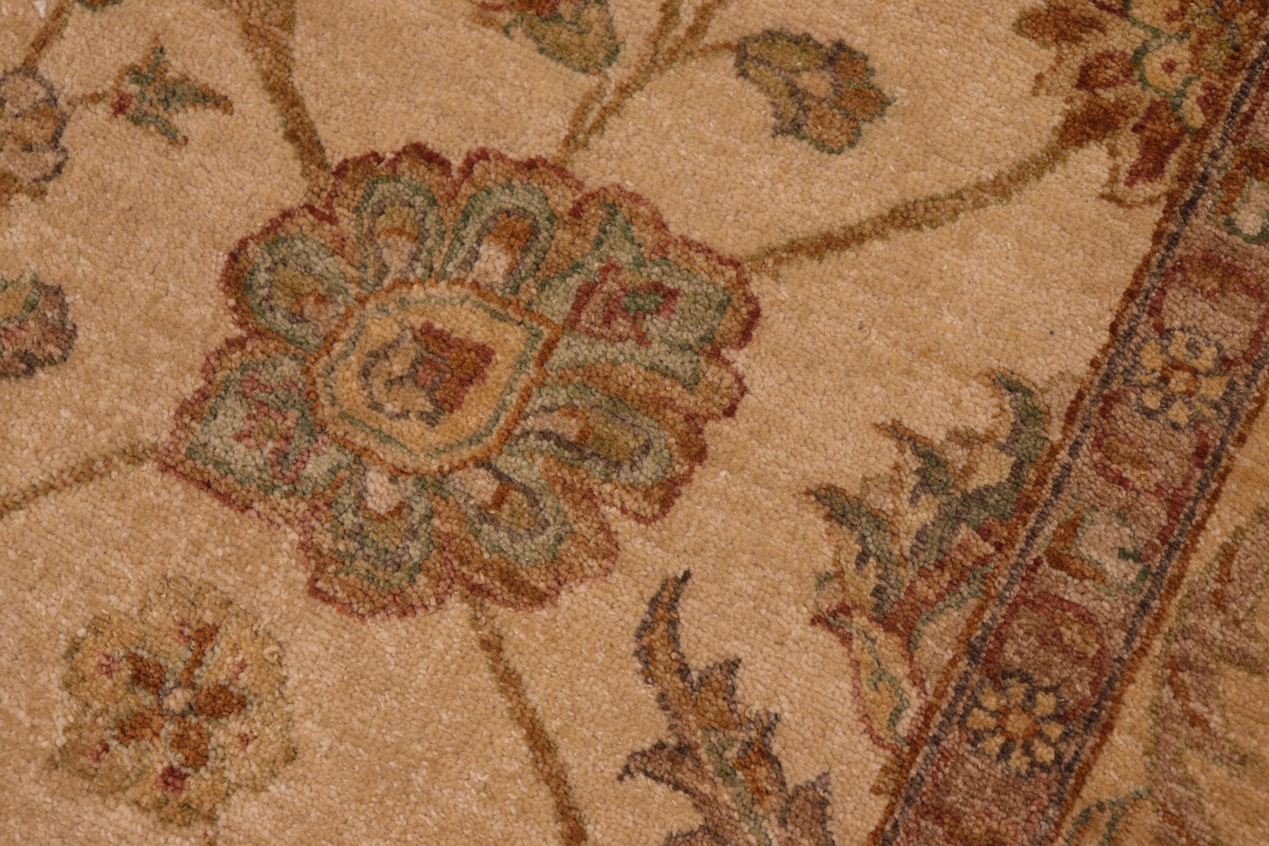 handmade Transitional Kafkaz Beige Beige Hand Knotted RECTANGLE 100% WOOL area rug 8' x 10'