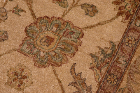 handmade Transitional Kafkaz Beige Beige Hand Knotted RECTANGLE 100% WOOL area rug 8' x 10'