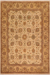handmade Traditional Kafkaz Beige Beige Hand Knotted RECTANGLE 100% WOOL area rug 8 x 10