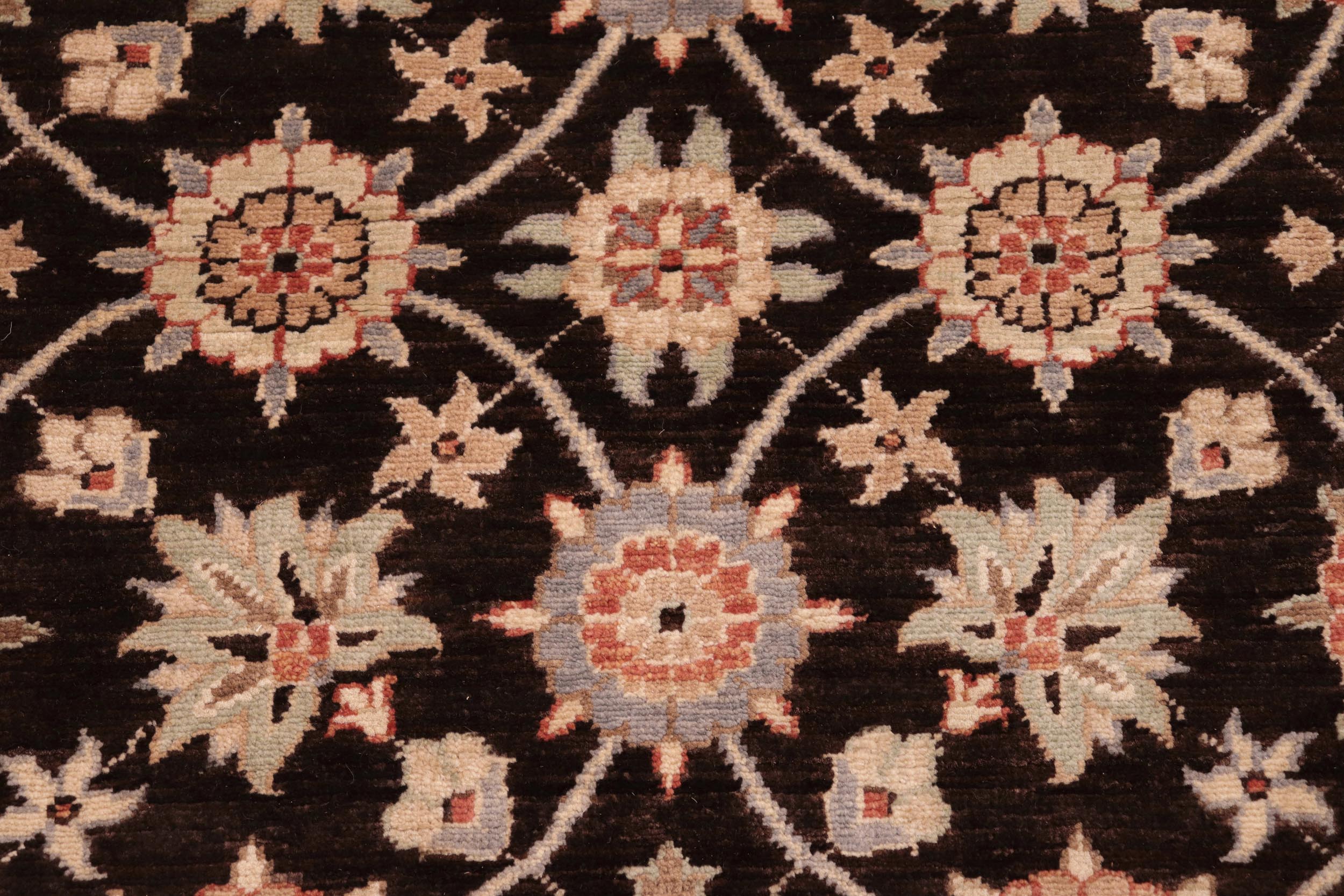 handmade Transitional Kafkaz Brown Beige Hand Knotted RECTANGLE 100% WOOL area rug 8' x 10'