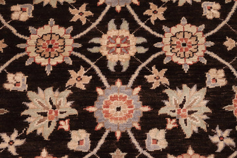 handmade Transitional Kafkaz Brown Beige Hand Knotted RECTANGLE 100% WOOL area rug 8' x 10'
