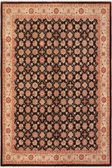 handmade Transitional Kafkaz Brown Beige Hand Knotted RECTANGLE 100% WOOL area rug 8 x 10