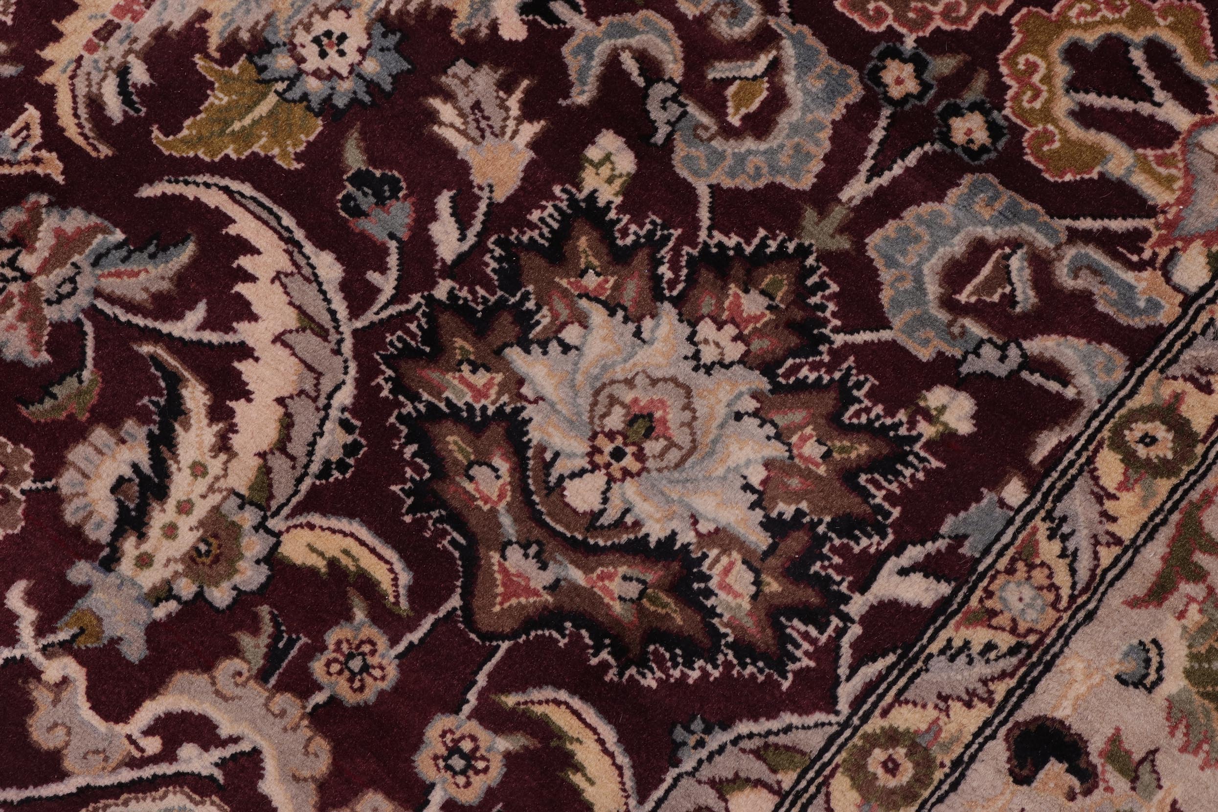handmade Traditional Agra Red Grey Hand Knotted RECTANGLE 100% WOOL area rug 8x10