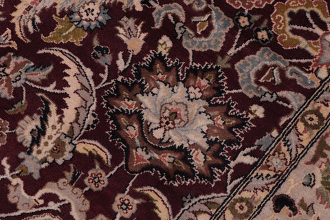 handmade Traditional Agra Red Grey Hand Knotted RECTANGLE 100% WOOL area rug 8x10