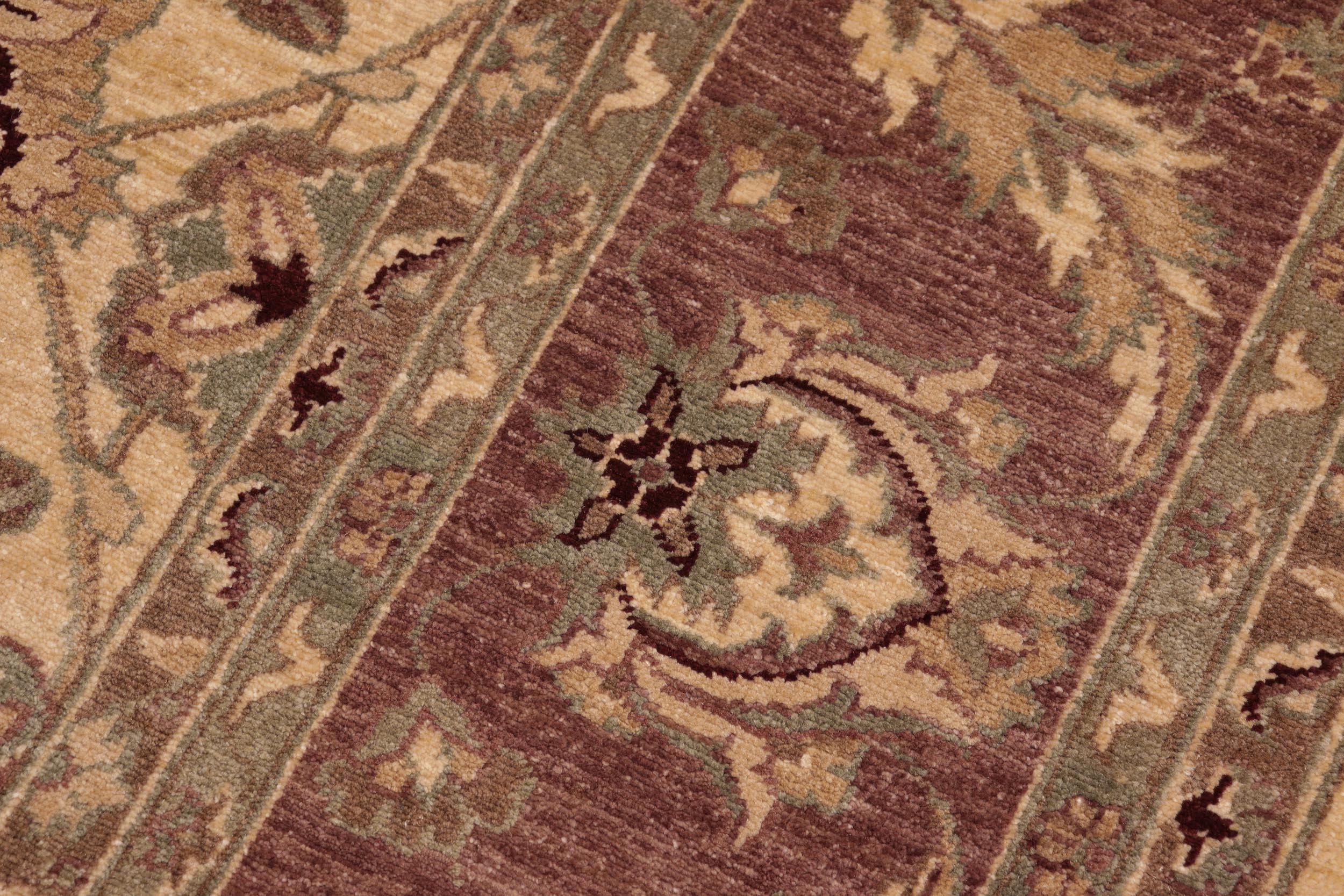 handmade Transitional Kafkaz Beige Brown Hand Knotted RECTANGLE 100% WOOL area rug 8' x 10'